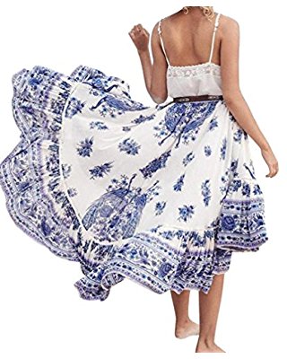 Ladies Boho Tribal Floral Skirt Maxi Long Casual Skirt Price: 	$7.99